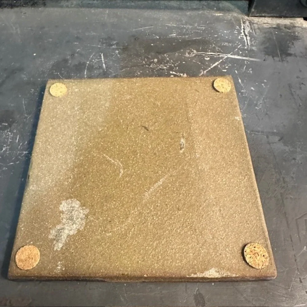 Artisan Ceramic Trivet Coaster Square‎ Signed ROSATI Stoneware Rustic Glaze